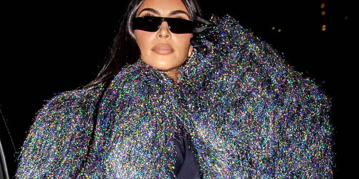 Kim Kardashian dons on tinsel coat worth 23K USD for dinner
