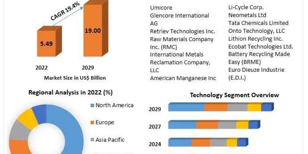 Lithium-Ion Battery Recycling Market Forecasted to Grow at 19.4% CAGR, Targeting US$ 19.00 Bn by 2029