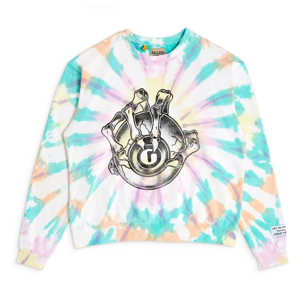 GALLERY DEPT BIG G-BALL CREWNECK TIE DYE GBC-6030R-TIDY-M-XS